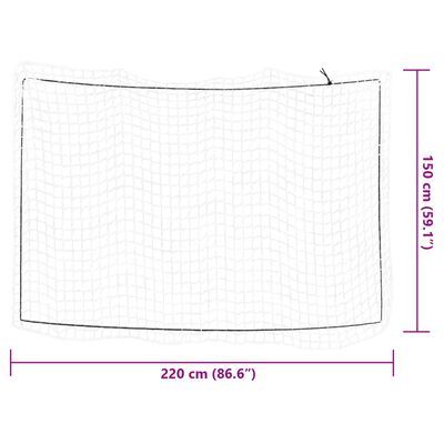 vidaXL Aanhangwagennet elastisch touw 2,2x1,5 m polypropeen wit