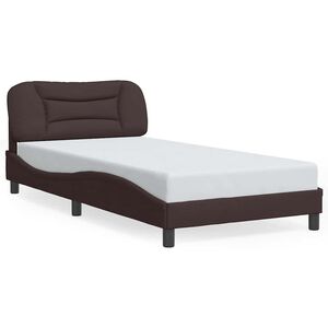 vidaXL Bedframe zonder matras "Hvar" 100x200 cm stof donkerbruin