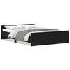 vidaXL Bedframe zonder matras 140x190 cm bewerkt hout zwart eikenkleur
