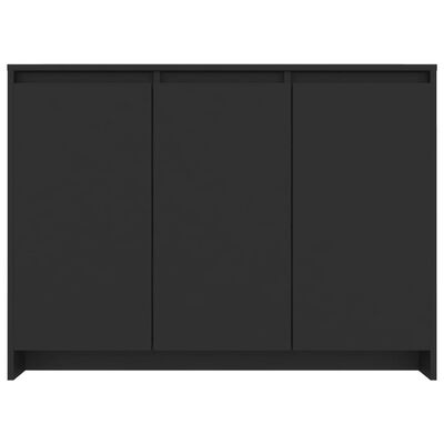 vidaXL Dressoir 102x33x75 cm bewerkt hout zwart