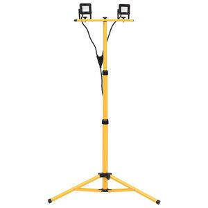 vidaXL Spotlight met statief LED 2x10 W warmwit