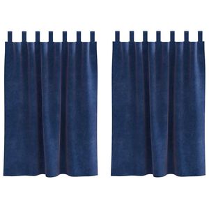 vidaXL Verduisterende gordijnen 2 pcs Donkerblauw 140 x 140 cm Fluweel