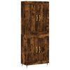 vidaXL Hoge kast 69,5x34x180 cm bewerkt hout gerookt eikenkleurig
