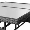 vidaXL Tuintafel 140x80x74 cm poly rattan zwart