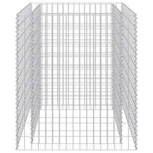 vidaXL Gabion plantenbak verhoogd 90x90x100 cm gegalvaniseerd staal
