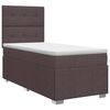 vidaXL Boxspringbed met matras Donkerbruin 90 x 200 cm Stof