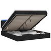 vidaXL Ottoman Bed met Matrassen en LED Zwart 200 x 200 cm Stof