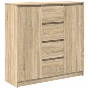 vidaXL Dressoir met lades 100,5x35x98,5 cm spaanplaat sonoma