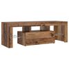 vidaXL Tv-meubel met LED 120x36,5x40 cm bewerkt hout oud hout