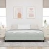vidaXL Boxspringbed met matras Lichtgrijs 180 x 220 cm Stof