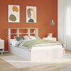 vidaXL Bedframe zonder matras massief grenenhout wit 140x190 cm
