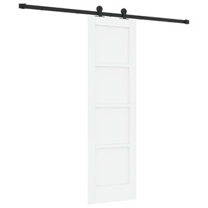 vidaXL Schuifdeur ORKDAL 61 x 198,5 cm Bewerkt hout Wit en zwart