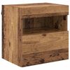 vidaXL TV Wandkast met LED Oud Hout 40 x 30 x 40 cm Bewerkt hout