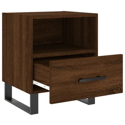 vidaXL Nachtkastjes 2 st 40x35x47,5 cm bewerkt hout bruin eikenkleur