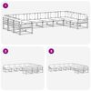 vidaXL Buiten bankenset met kussen 10 pcs Natuurlijk en Antraciet