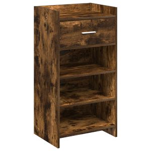 vidaXL Schoenenkast Gerookt eiken 48 x 36 x 92 cm Bewerkt hout