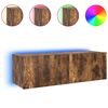 vidaXL Tv-wandmeubel met LED-verlichting 100x35x31 cm gerookt eiken