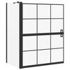 vidaXL Bad Douchescreen Zwart en transparant 116 x 68 x 128 cm