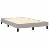 vidaXL Boxspring met matras en LED stof lichtgrijs 120x200 cm