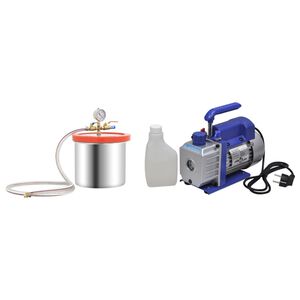 vidaXL Vacu&uuml;mkamer met 1-traps pomp 7,4 L