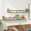 vidaXL Wandplank Wandgemonteerd 2 pcs Artisan Eiken 80 x 16 x 14 cm