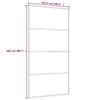 vidaXL Schuifdeur 102,5x205 cm mat ESG-glas en aluminium zwart