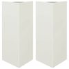 vidaXL Plantenbakken 2 st driehoek 40x34,5x75 cm staal wit