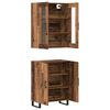 vidaXL Hoge kast 2 pcs Oud hout Bewerkt hout