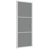 vidaXL Binnendeur 83x201,5 cm ESG-glas en aluminium wit
