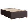 vidaXL Boxspring met matras stof donkerbruin 120x200 cm