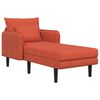 vidaXL Grote chaise longue Rood-oranje Katoenen stof