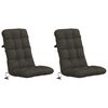 vidaXL 2-delige Hoogrug Kussen VIANEN 2 pcs 100% Polyester Antraciet