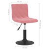 vidaXL Eetkamerstoel draaibaar fluweel roze