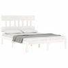 vidaXL Bedframe zonder matras massief grenenhout wit 120x200 cm