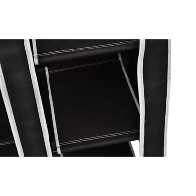 vidaXL Kledingkast opvouwbaar 110x45x175 cm zwart