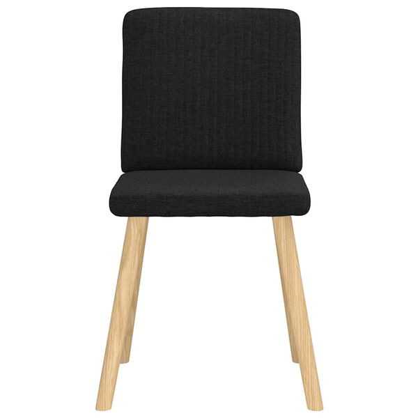 vidaXL Eetkamerstoelen 4 st stof zwart