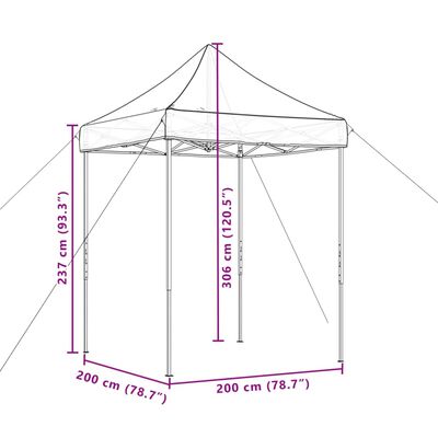 vidaXL Partytent inklapbaar pop-up 200x200x306 cm bordeauxrood