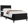 vidaXL Boxspringbed met matras Zwart 90 x 190 cm Kunstleer