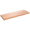 vidaXL Wandschap 80x30x(2-4) cm behandeld massief eikenhout lichtbruin