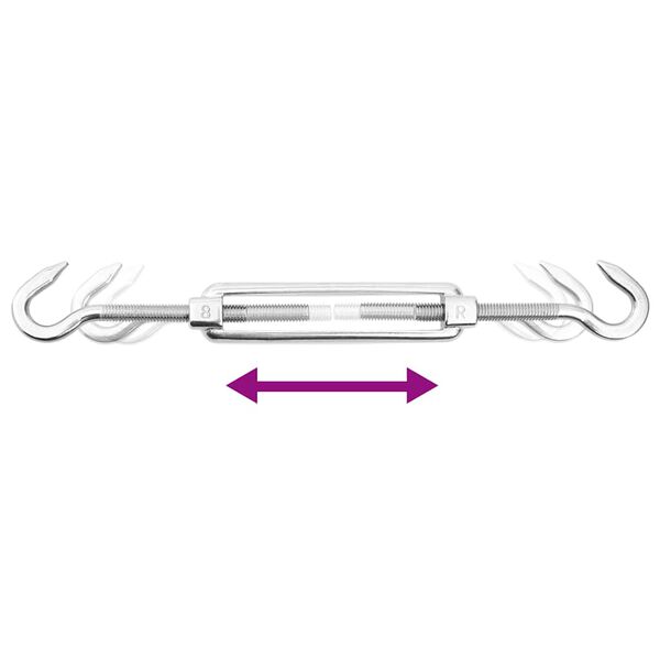 vidaXL 8-delige Zonneschermaccessoireset roestvrij staal