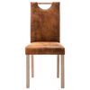 vidaXL Eetkamerstoelen 2 st kunstsu&egrave;de bruin