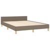 vidaXL Bedframe zonder matras stof taupe 140x200 cm