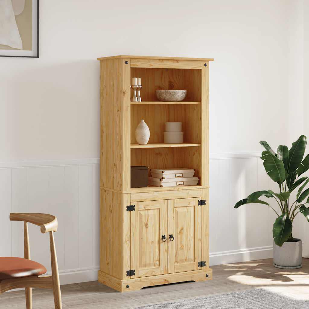 Wandkast 80x40x170 cm Mexicaans grenenhout Corona-stijl wit