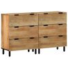 vidaXL Dressoirs 2 st 60x33x75 cm massief mango bruin