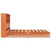vidaXL Bed met boekenkast zonder matras hout wasbruin 135x190 cm