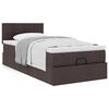 vidaXL Ottoman bed met matras 80x200cm stof donkerbruin
