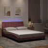 vidaXL Bedframe met LED zonder matras "Hanko" fluweel roze 120x200 cm