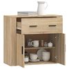 vidaXL Dressoir 80x33x70 cm bewerkt hout sonoma eikenkleurig