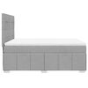 vidaXL Boxspring met matras stof lichtgrijs 160x200 cm