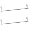 vidaXL Gordijnrails 2 st 40-60 cm aluminium wit en zilverkleurig